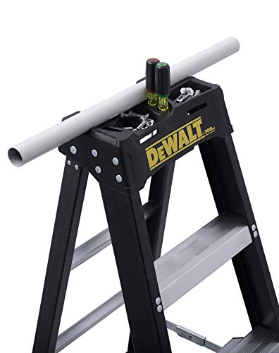 DeWalt 8-Feet Fiberglass Stepladder, 300-Pound Duty Rating, DXL3010-08