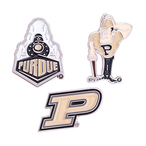 Desert Cactus Purdue University Lapel Pins 3 Pack Boilermakers Logo Enamel Made of Metal (Pin Set)