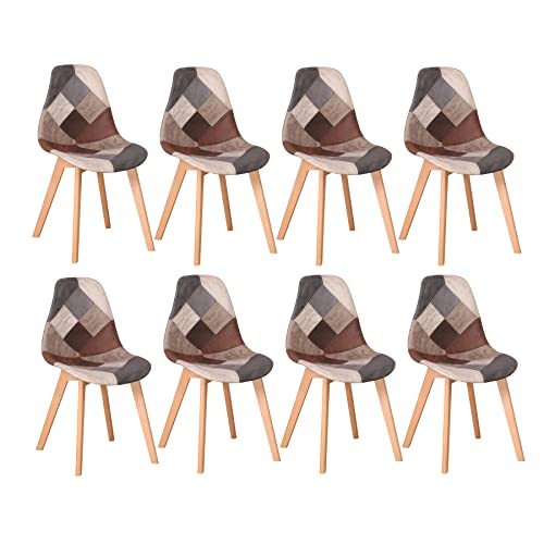 Egoonm Juego De 8 Silla De Comedor Sillas De Retazos Silla De Nórdico Estilo Para Sala De Reuniones Comedor Sala Estar Restaurante Gris-08 Egoonm Juego De 8 Silla De Comedor Sillas De Retazos Silla De Nórdico Estilo Para Sala De Reuniones Comedor Sala Estar Restaurante Gris-08