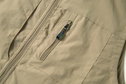 Image of Lightweight Outdoor Vest Jacket for Men, Windbreaker for Golf, Safari, Travel, Fishing, Hiking