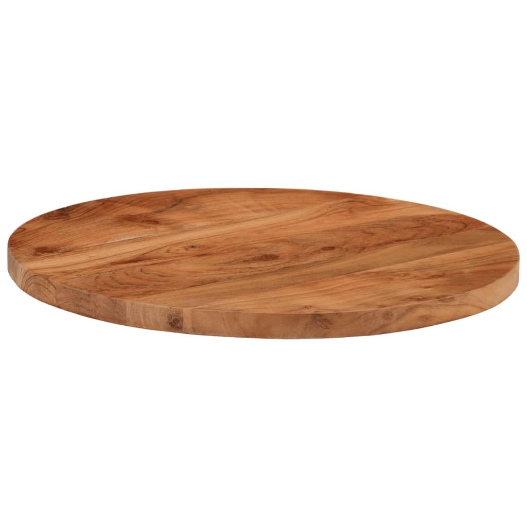 vidaXL Tischplatte, Holzplatte Holztischplatte Rund, Möbelplatte Platte für Beistelltisch Bartisch, Massivholzplatte Schreibtischplatte Ersatzplatte, Ø60x3,8cm Massivholz Akazie