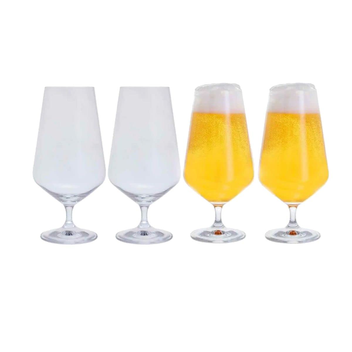 Dartington Crystal Cheers Stemmed Beer Glass 4 Pack
