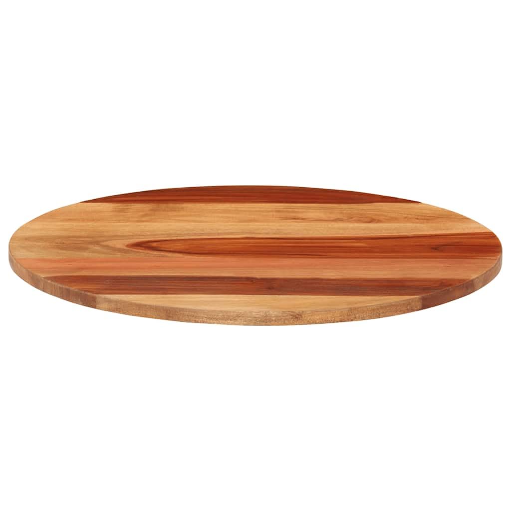 Hothingwell Runde Tischplatte aus massivem Akazienholz, 15-16 mm, 50 cm, Platte für Restaurant, Café, Hotel, leicht zu reinigen mit einem feuchten Tuch