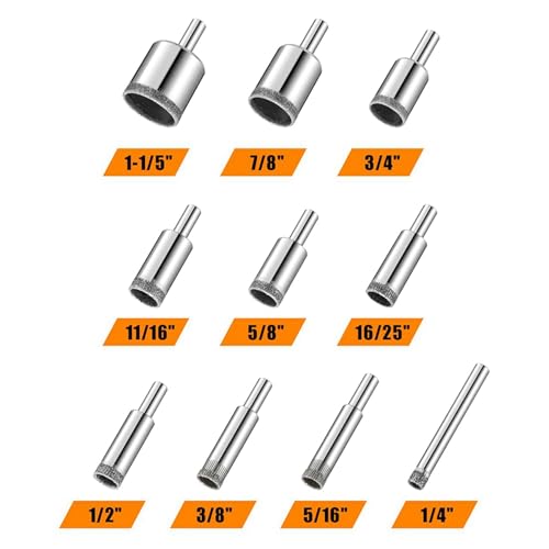 Set de brocas, 20 piezas, para vidrio y cerámica miniatura 4