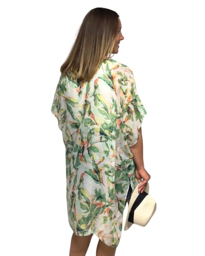 Image of Humble Hilo Womens Kimono Cardigan Sleeveless Lightweight Cover Up Casual & Flowy, 2 Sizes