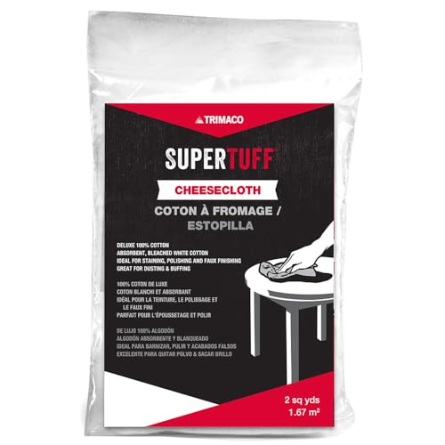 Trimaco SuperTuff 100-Percent Cotton Bleached Cheesecloth, 2-Square Yard White