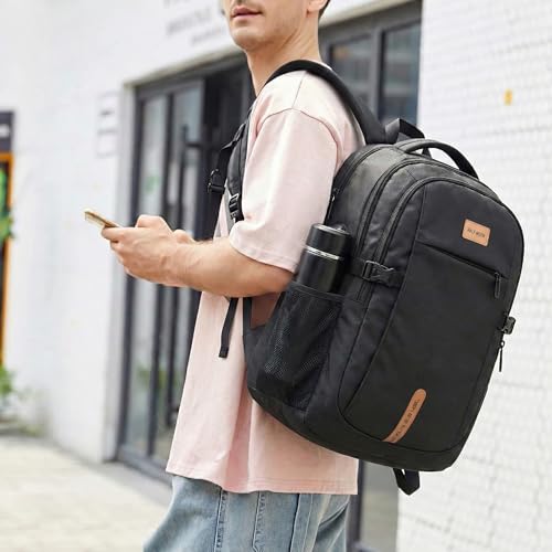 Image of Half Moon Laptop Backpack 15.6 inch Shock-Resistant Compartment 7-Pocket Organized Design Water-Resistant 45L Travel Daypack with Y2K Zippers for Work Casual College