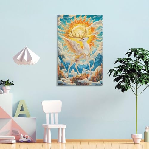 Dieu cerf impression sur toile premium de decoration murale - 4