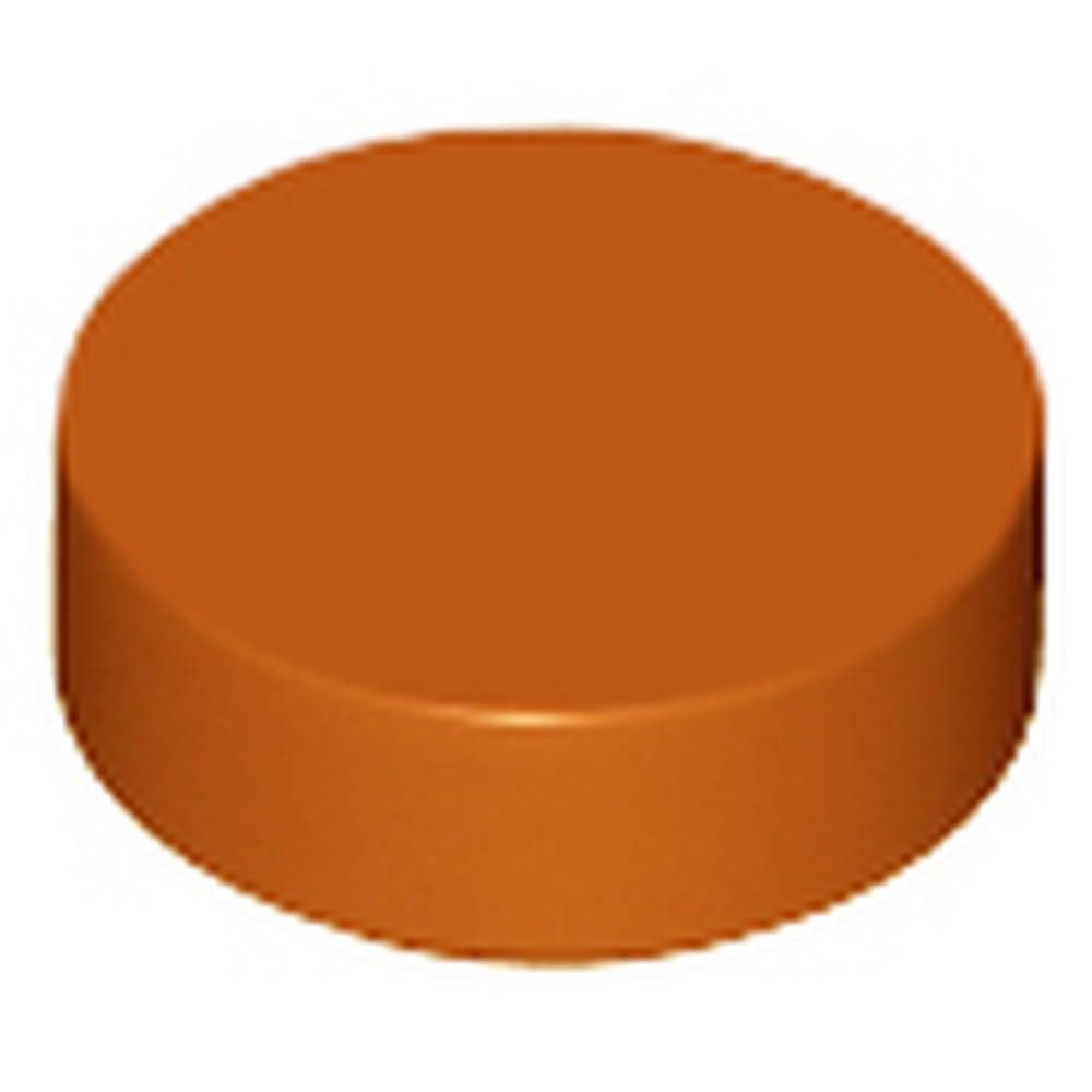LEGO Tile 1x1, Part 98138, Part 98138, Choose Your Colour (Dark Orange, 10, Bricks)