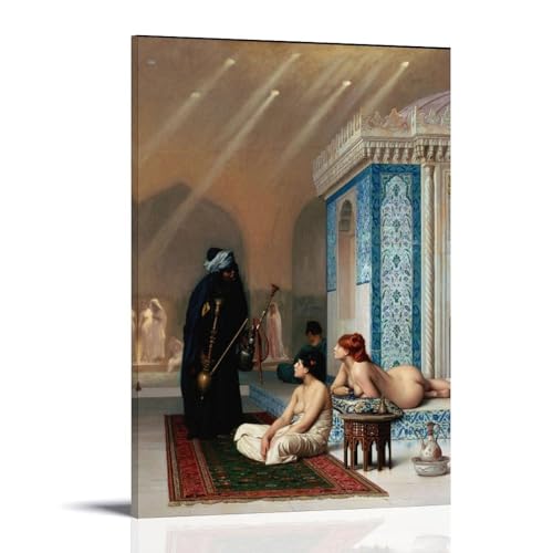 Jean-Leon Gerome Pool in A Harem Wall Art Prints Paintings