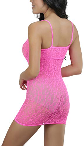 Image of ToBeInStyle Women's Stretch See Through Fishnet Novelty Mini Rave Party Dress
