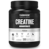 Picture of Jacked Factory Creatine Monohydrate Powder 1000g - 5g Daily Creatine Supplement for Men and Women, Vegan-Friendly, Third-Party Tested - 200 Servings, Unflavored