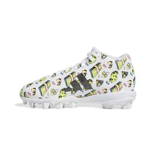 adidas Unisex-Kids Adizero Impact.2 Molded Rubber American Footb White/Black 4