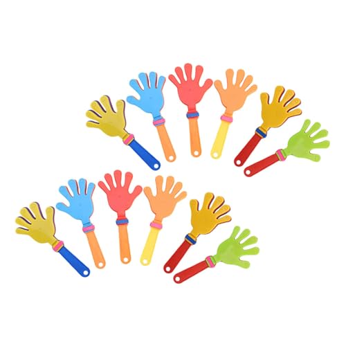 STOBAZA Aplaudidores De Mano Pequeños De Plástico Coloridos, Generadores De Ruido, Accesorios Para Eventos Deportivos y Fiestas, Juego De 12 Unidades Para Animación y Entretenimiento