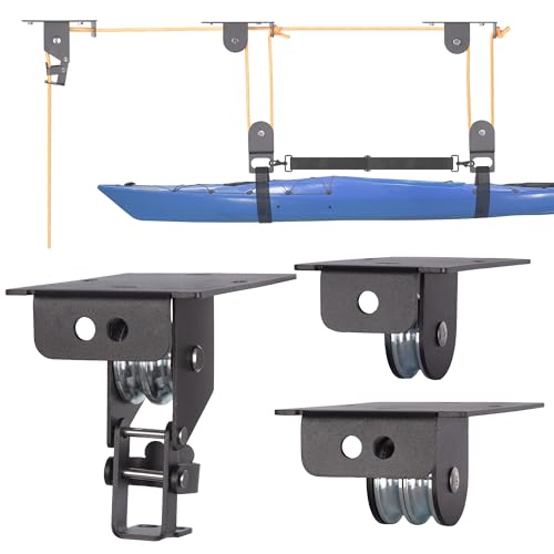 RoakyRoasy Kayak Hoist for Garage Ceiling Metal Pulley