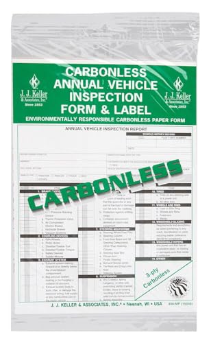 9-MP-100 J.J. Keller Carbon Annual Vehicle Inspection Report with Label - Image 6