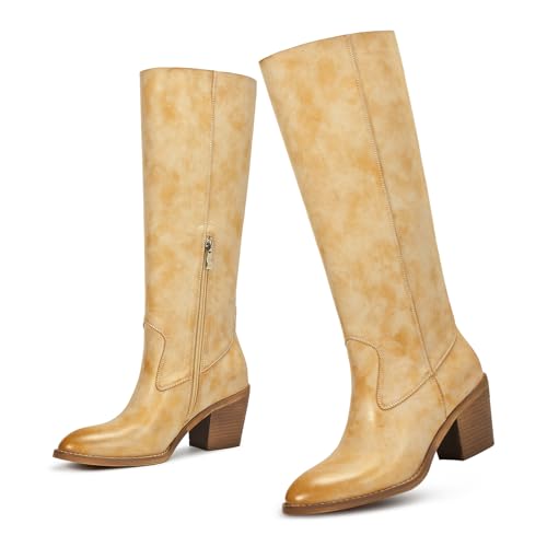 Image of wetkiss Women's Knee High Cowboy Boots