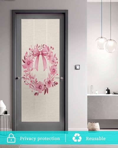 Película Decorativa para Ventana Privacidad Rosa Beige 19.6x39.3 miniatura 5