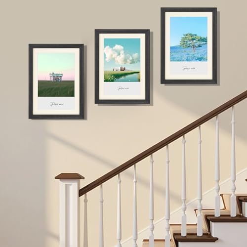 Image of 3 Pack A3 Picture Frame, Solid Wood Frames with perspex Front for Wall Mount 11.7 x 16.5 inch Photo Frame /Paintings Frames /Poster Frame /a3 certificate frame for wall and home decor,Office, Gallery