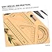 Homoyoyo Circle Measurement Tool Set Compass Ruler Protractor Triangle Eraser Kit for Students