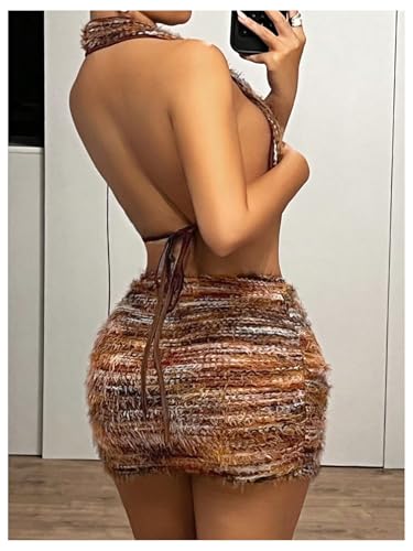 WDIRARA Women's Tie Dye Low Rise Mini Skirt Distressed Party Club Bodycon Skirts2