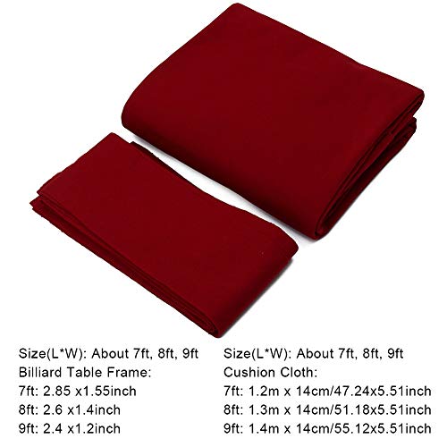 Just E Joy Billiard Cloth,Snooker Billiard Pool Table Cloth Sports Game 7 8 9ft Cover Durable Professional