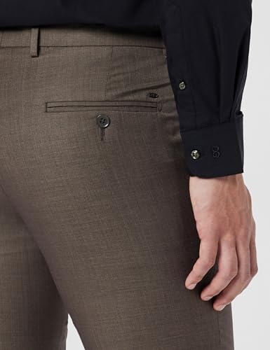 Image of Van Heusen Men's Fashion Formal Mid Rise Slim Fit Premium Formal Trousers | Superior Comfort | Auto-Flex Waist Band | Soft Touch