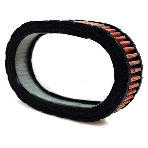 Filtro De Ar Esportivo Para Base Esportiva Modelo Oval Com Tecido Laranja