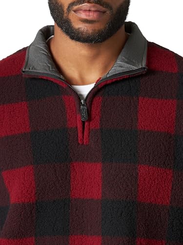 Wrangler Authentics Men's Wooly Fleece Quarter Zip Pullover3