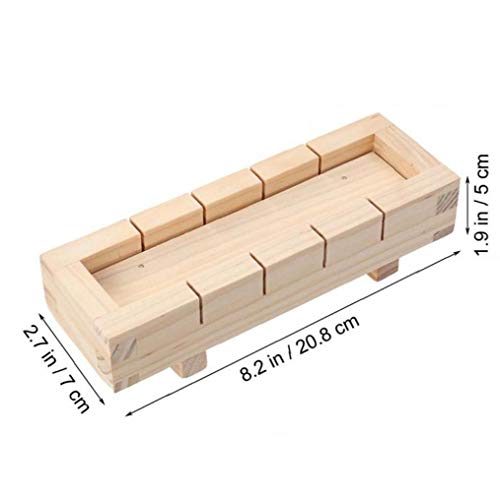 Moule à sushi rectangulaire en bois 1 pièce ustensile de préparation cuisine - 3