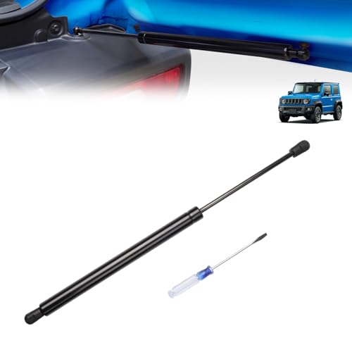 Virauto 【90°開閉】スズキ ジムニー JB64W JB74W JC74W バックドアダンパー 無段階 自由停止 リアゲートダンパー ジムニー シエラ ノマド リアドアダンパー 取付簡単 穴あけ不要 車検対応 純正交換 リアハッチ ドアパンチ対策 カーボンスチール製 カスタムパーツ 1セット