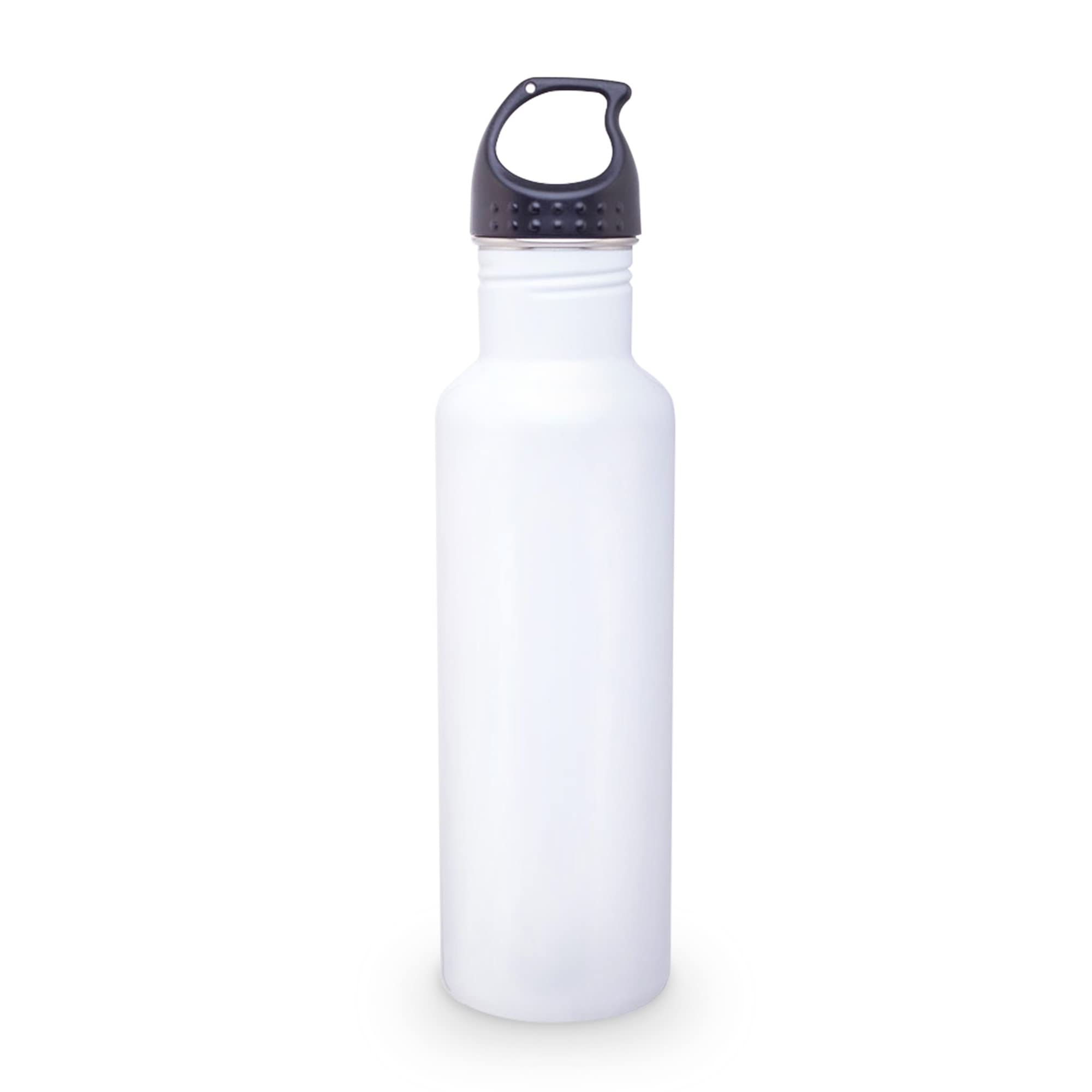 Stainless Steel Water Bottle Canteen - 24oz. Capacity - White