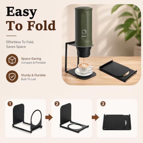 Image of Supvox Portable Foldable Coffee Maker Stand Coffee Maker Stand with Base