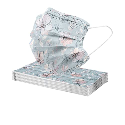 使い捨て 不織布 使い捨てマスク 10枚入り 不織布マスク 母の日のプレゼント人気 花 花柄 保護マスク 大人用サイズ 蝶柄 三層構造 高密度フィルター 超快適マスク 超立体マスク 可愛いマスク 通気 一次性防護 ウイルス対策(Free Size#12)