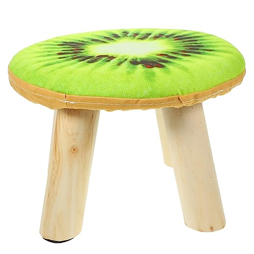Happyyami Elegant Low Stool Small Wooden Seat for Boys and Girls Home Decor and Daily Tasks