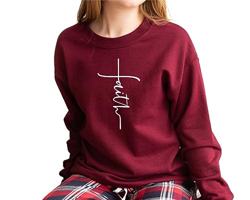 Faith Sweatshirt, Faith Gift, Christian Sweatshirt, Faith Cross Sweatshirt, Christian Gift, Love and Grace Shirt, Vertical Cross Sweatshirt3