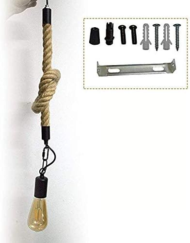Vintage Chandelier, Twine, Wrought Iron, Suitable for Living Room, Restaurant, Bar, Aisle, Creative Chandeliers,Light Source: E27 1 (Without Bulb)