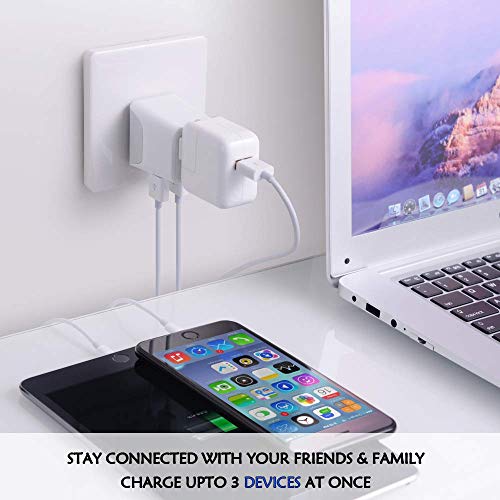 Image of Australia, New Zealand, China Travel Adapter Plug by Ceptics, Dual USB Input - Ultra Compact - USA to Type I - Perfect for Cell Phones, Chargers, Cameras, Tablets, and More (CTU-16)