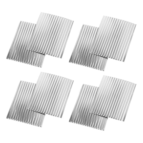 OSALADI 8 Piezas Panel de Techo Corrugado de Aluminio Ligero y Fácil de Instalar para Casas de Muñecas y Materiales para Dioramas en Miniatura
