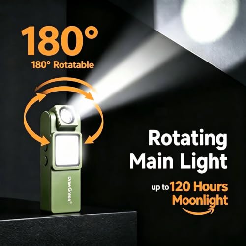 Aluminum EDC Pocket Flashlight 1000-Lumen 180° Rotatable Strong Spotlights - image 2