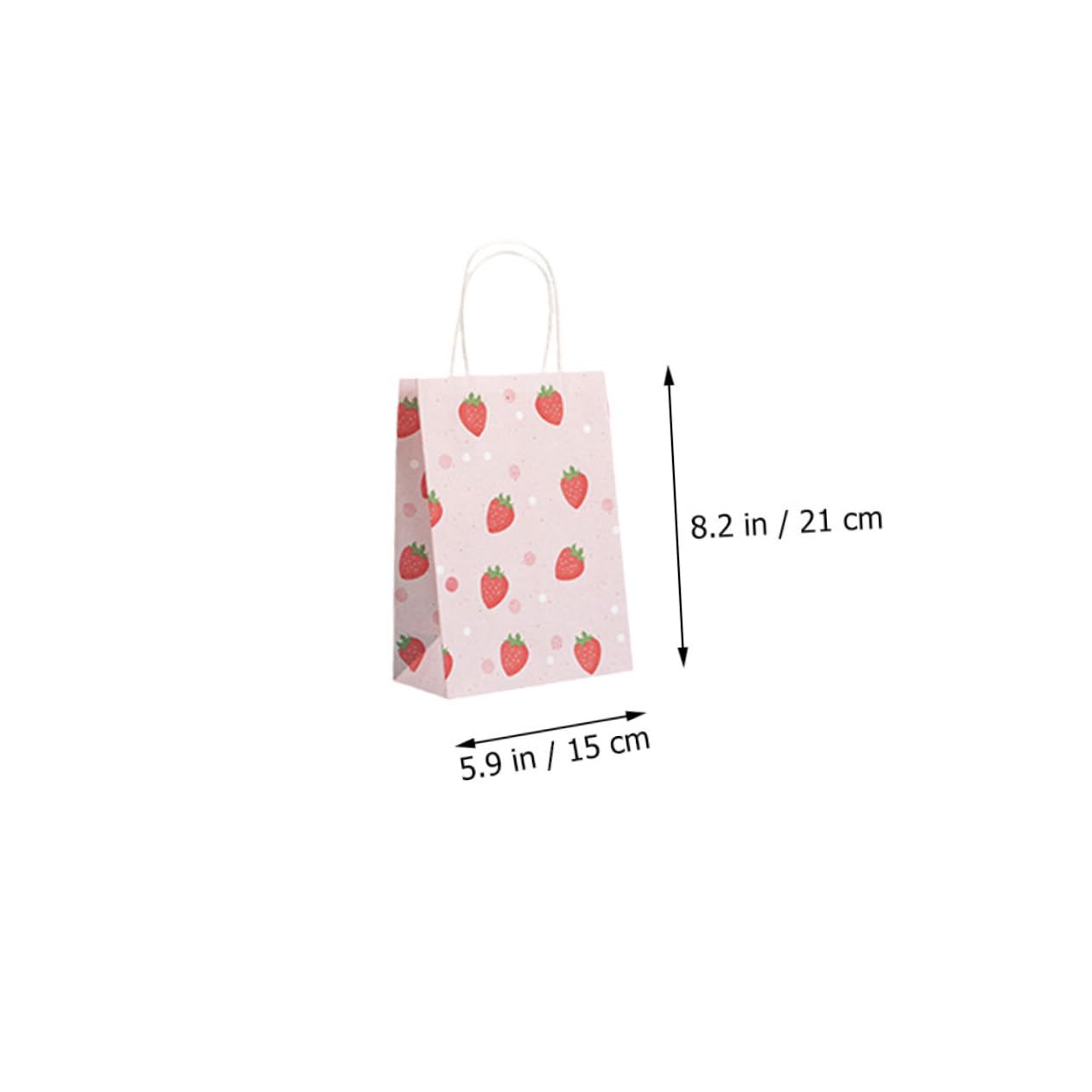 SHINEOFI 5 Ensembles Fourre-tout En Papier Kraft Dessin Animé De Fruits Taille Moyenne Sacs De Fête Sacs À Butin Faire La Fête Mini Avec Poignée Sucettes 12 Pièces * 5