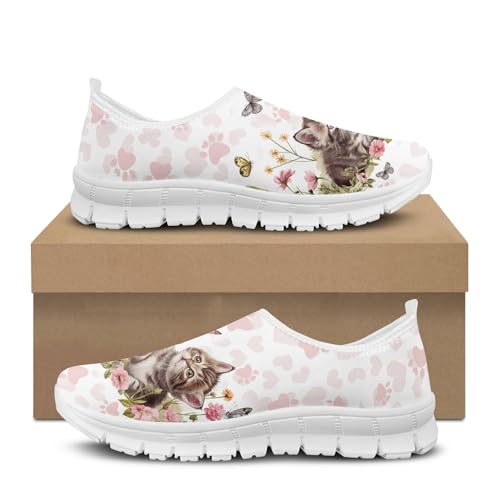 Trendy Print Womens Shoes Slip-on Walking Shoes Sneakers Breathable Mesh Casual Footwear4