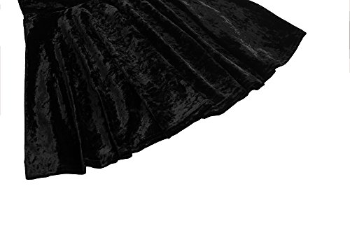 Urban CoCo Women's Vintage Velvet Stretchy Mini Flared Skater Skirt4
