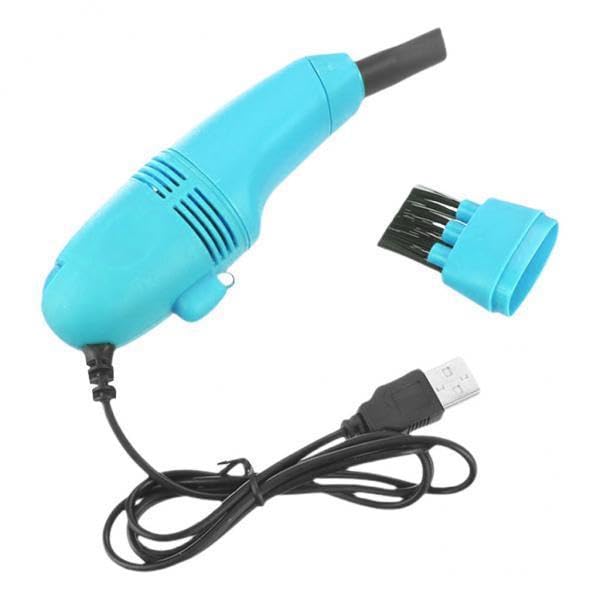 2xMini Table Dust Sweeper Dust Collector Brush for Car PC Camera Pet Hairs Sky Blue-image-18