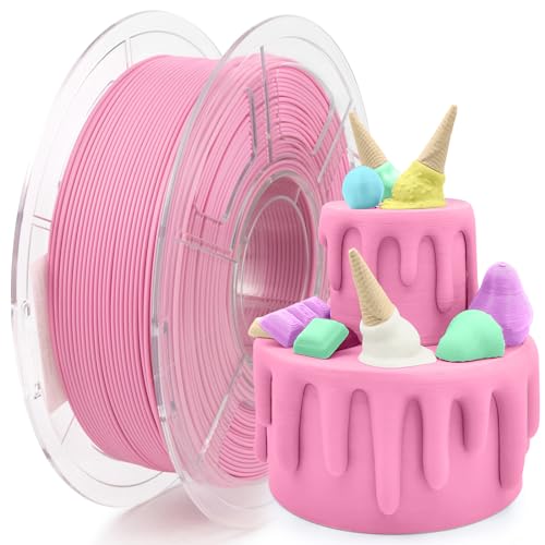 iSANMATE Pink Matte PLA 3D Printer Filament Pink PLA Filament 1.75mm Designed for High Speed 30-600mm/s Fast Printing Speed PLA Dimensional Accuracy 0.02mm 1kg Spool (2.2lbs)