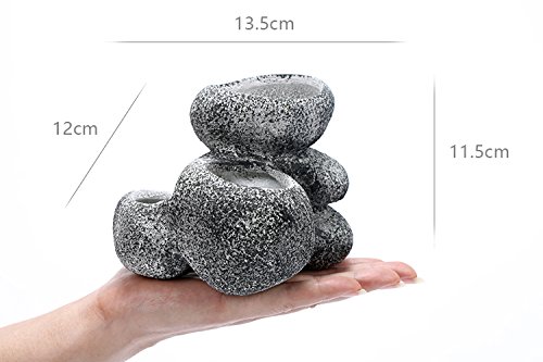 Water plant grow pot ceramic Aquarium aquatic plant pot Ornament Decoration Fish Tank Cichlid Stone Shrimp Breeding 950