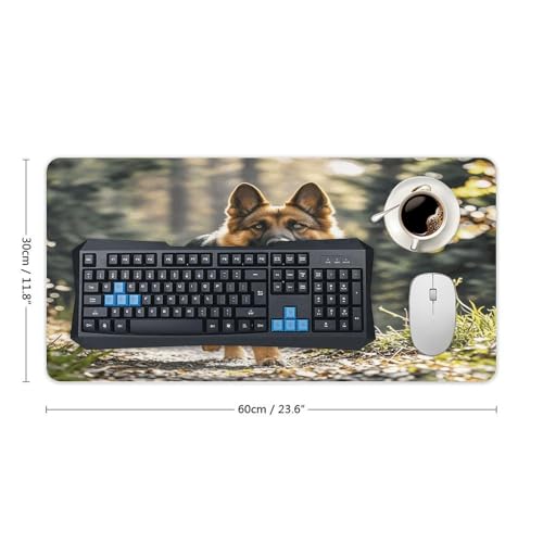 Running German Shepherd Dog Mouse Pad de Goma Grande miniatura 2