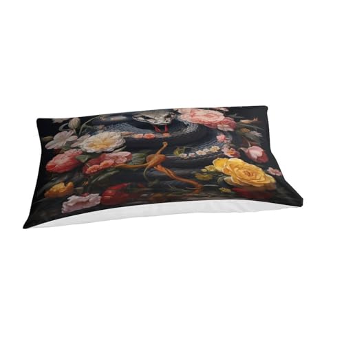 Housse de couette serpent 3D microfibre douce et résistante 3 pièces 135x200cm - 4