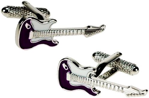 Purple Fender Stratocaster Guitar Cufflinks