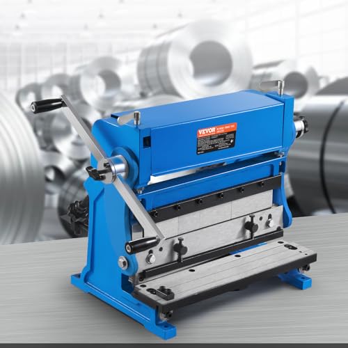VEVOR Sheet Metal Brake, 12-inch, 3-In-1 Combination Shear Brake Roll Machine, 20-Gauge Capacity Shear Press Brake with 90° Max Bending Angle, Shears and Slip Roll Machine for Shear Bending Rolling - Image 8